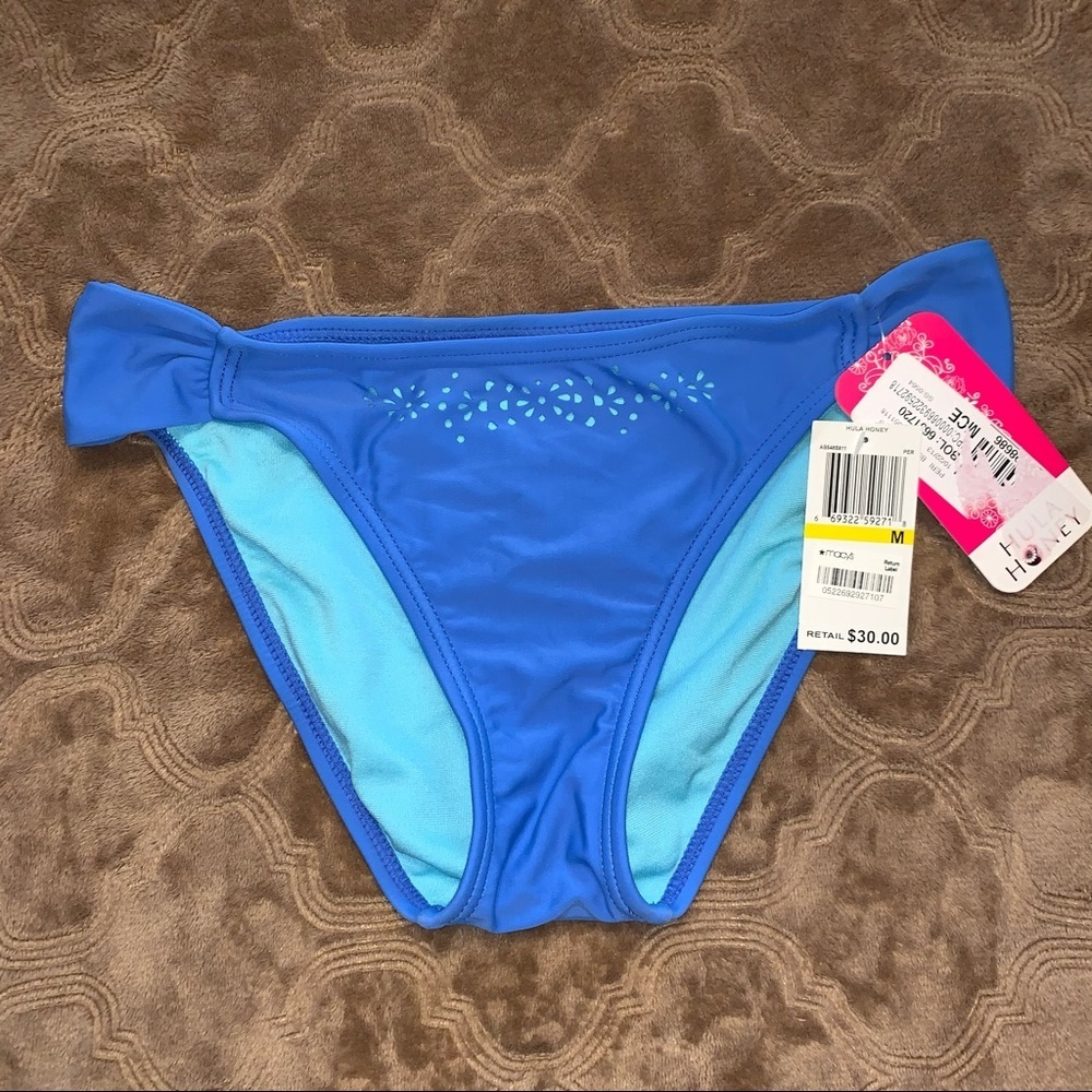 Hula Honey NWT Blue Women's Swim Bottom Medium
